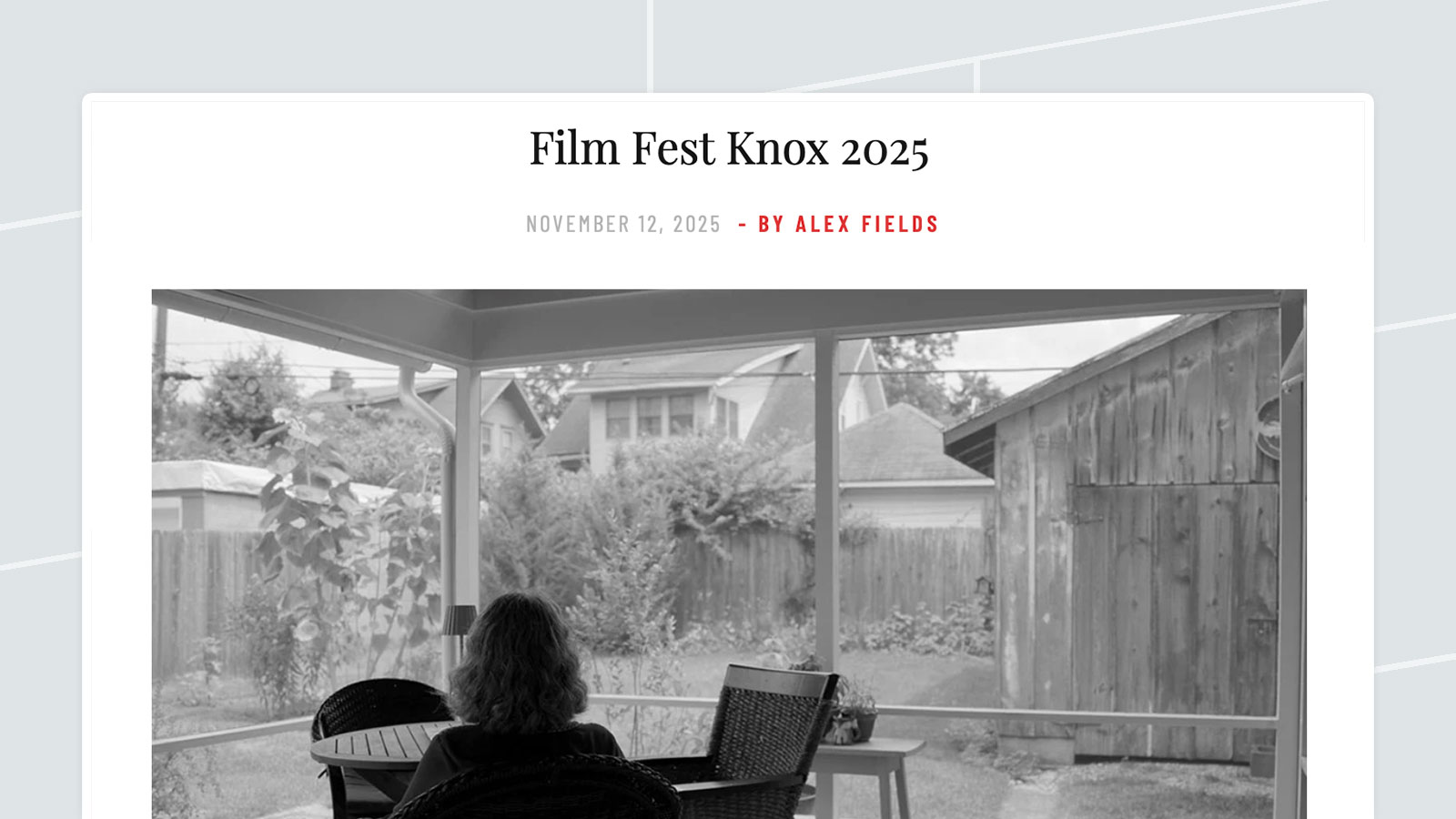 In Review Online: FILM FEST KNOX 2025