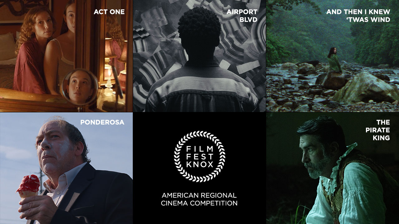 Collage of the five films in the lineup of the American Regional Cinema competition